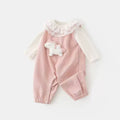 Spring & fall style clothes, fashionable baby onesie, baby girl super cute baby clothes, overalls suittwo-piece set