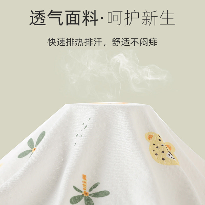 Baby rompers summer thin air conditioning suit baby pure cotton pajamas onesie newborn clothes long sleeve spring and summer outfit