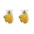 Vacation-ready, ethereal yellow floral earrings for women - new 2026 collection. perfect for beach getaways, these unique and bold statement earrings are sure to turn heads
