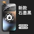 Suitable for apple 17promax mobile phone case large window missing mark magnetic frosted anti-fall iphone15 protective case 14