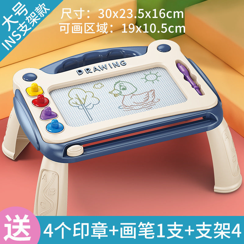 【customizable】magnetic drawing board table with feet - reusable erasable doodle board for kids - early education toy