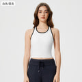 Spring/summer new arrival: shockproof sports bra top with built-in padding - women's slim-fit, sleeveless yoga top d25029