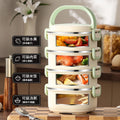 304 stainless steel multi-layer lunch box - airtight bento box for office workers and students - microwave safe, insulated food container with compartments