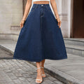 fashion spring summer new arrival  retrofashionloosehigh waistflap pocket pants denim umbrella skirt