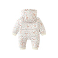 new arrival cotton clothing winter baby jumpsuit hooded cartoon thickeneded romper christmas deer baby khaki ins