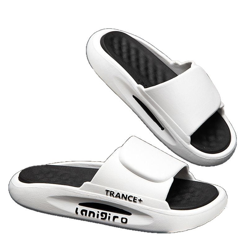 Slippers men's stepping on shit summer outwear home indoor slippers non-slip soft bottom couple bath abrasion resistant slippers women