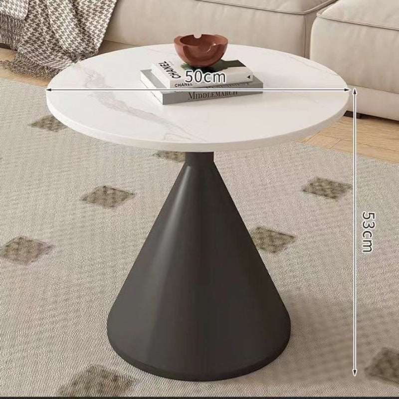 Cream style slate coffee table round living room for home small apartment b&b popular table modern normcore combination coffee table