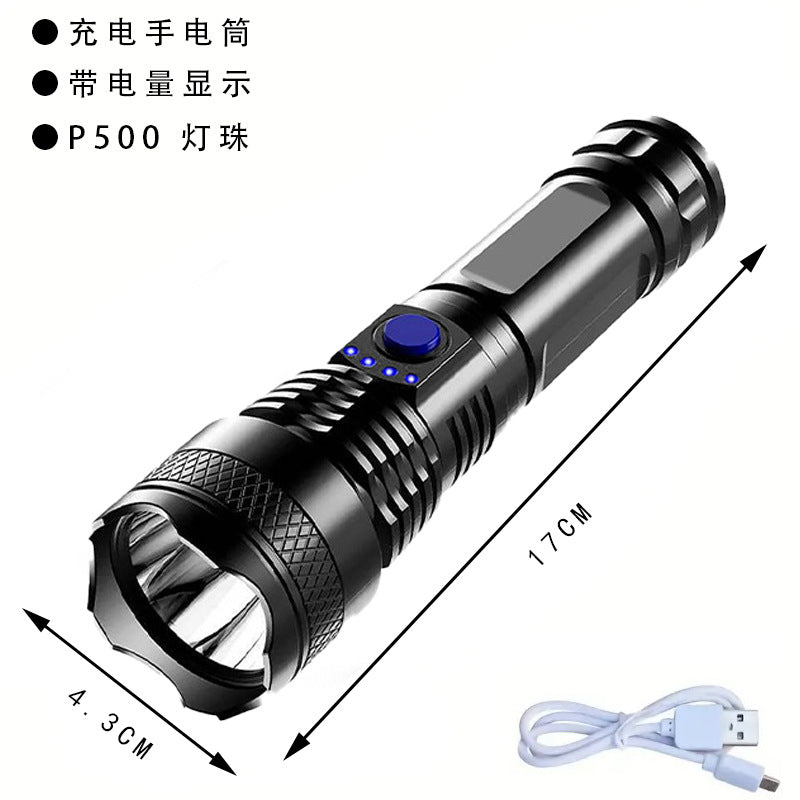 Four nuclear explosions bright flashlight strong light rechargeable 100,000 lumens strong light special forces outdoor multi-function led long-range shooting