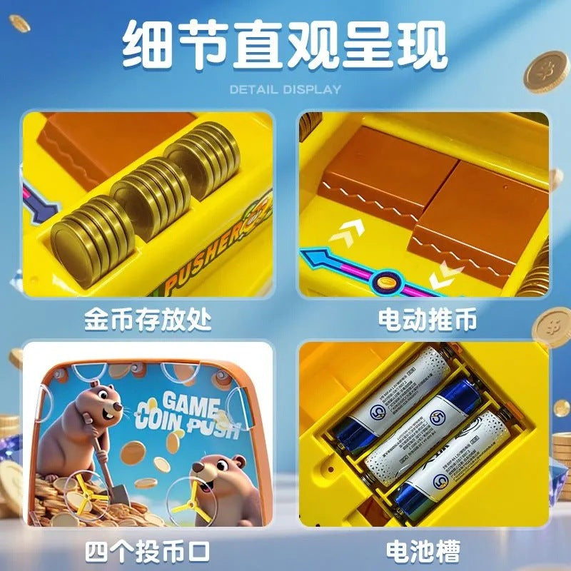 Kids electric coin-operated machine toy family interactive game machine girls boys tabletop game puzzle birthday gift