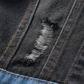 Factory direct kids' denim jacket - spring new arrival korean style color block top, distressed ripped jeans for boys and girls, wholesale children's clothing