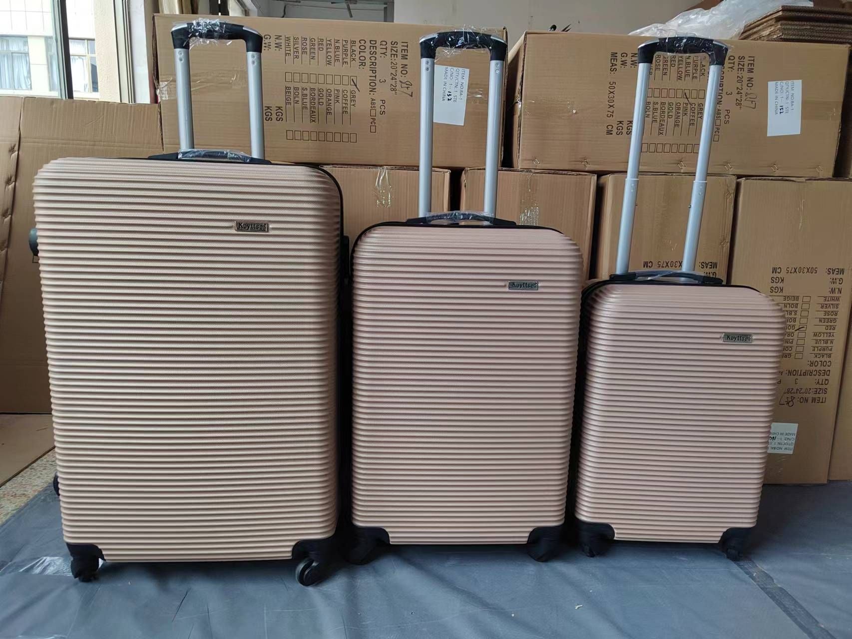 Cross-border special ABS material boarding case, gift travel password box, strong waterproof universal wheel trolley case