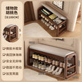For home door shoe changing stool solid wood light luxury can sit shoe cabinet stool all-in-one entrance door extremely narrow can store shoe stool