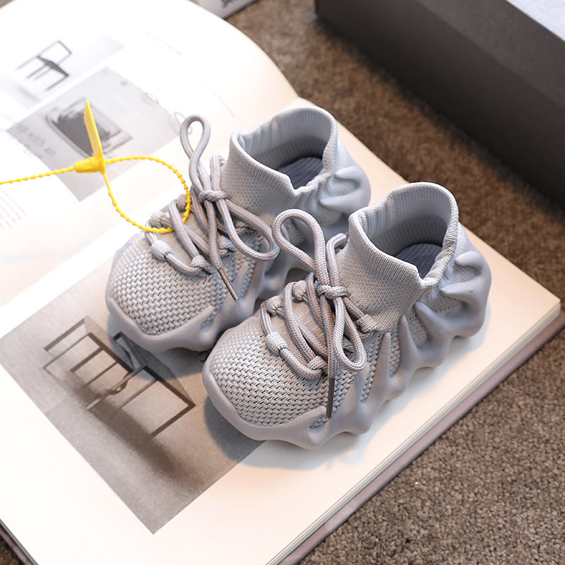 Kids octopus kids shoes breathable spring & fall new arrival small steamed buns volcanic coconut shoes sneakers boys and girls running shoes
