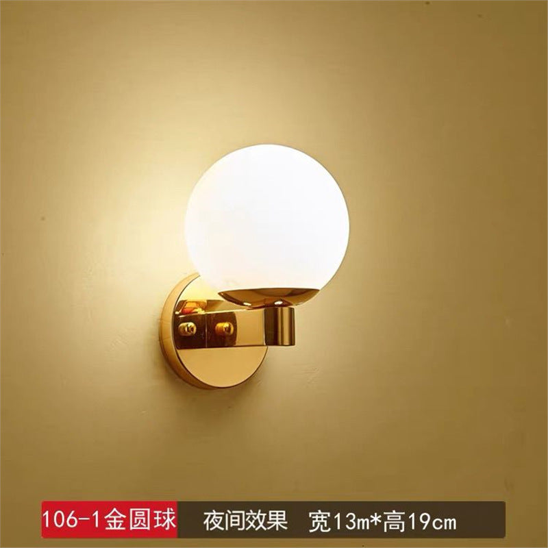 Artistic bedside wall lamp staircase balcony led wall sconce bedroom bedside light double head living room aisle room wall light