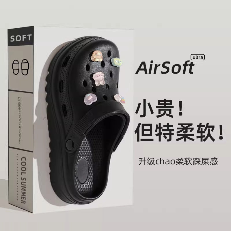 2025 new women's platform clogs: summer outdoor anti-slip, odor-resistant, beach-friendly, cloud-like comfort sandals