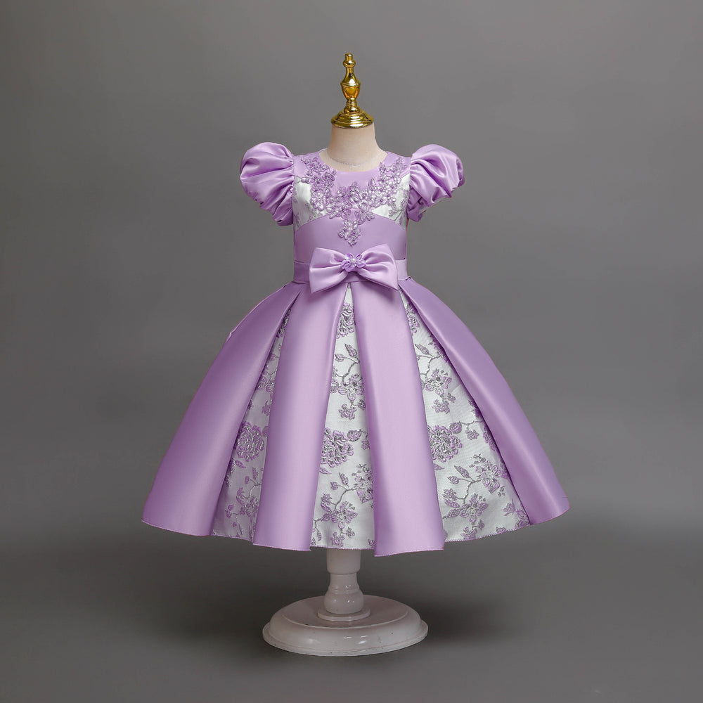 New arrivalin stockchildren's clothing female flower girl dress section cloth pattern princess dress model catwalk dress kids dress