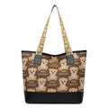 2025 new canvas bear shoulder bag - stylish women's bag, minimalist, versatile, large capacity tote bag, mom bag