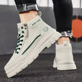 Boots for men 2025winternew arrival high-top casual white sneakers leather thick soleworkwear boots for men