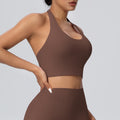 New arrival cross-border beautiful back halterintimates yoga bra bubble wrap running fitness vest halter suspender yoga clothes for women