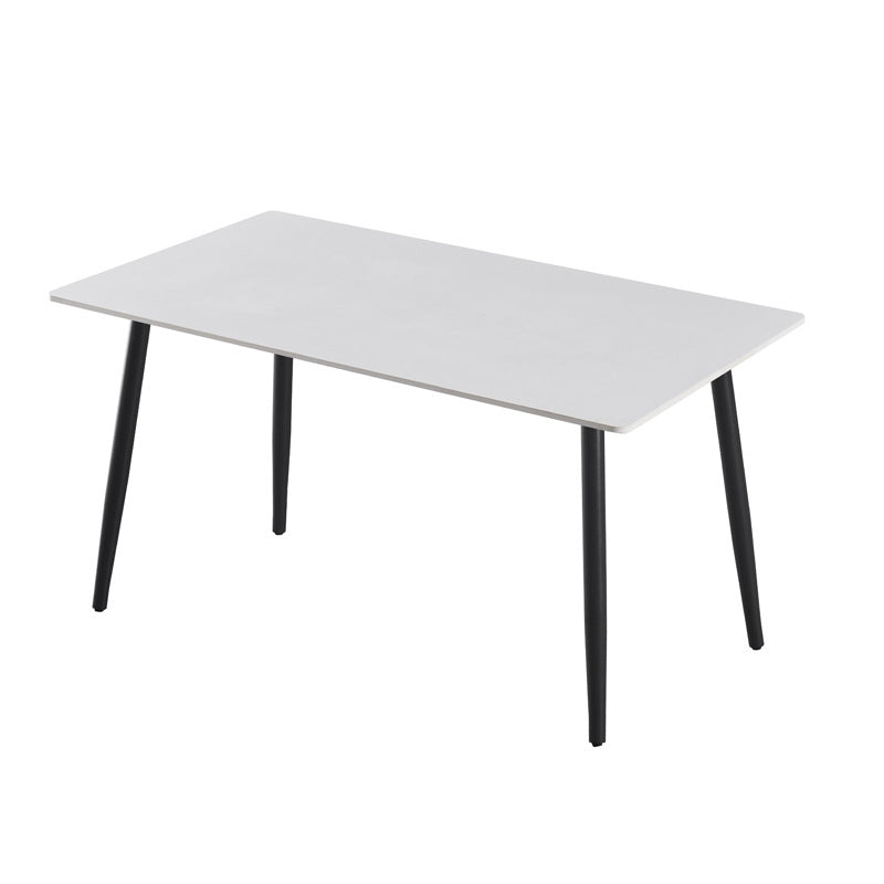 Nordic light luxury sintered stone dining table and chairs - modern minimalist design for small spaces, available in multiple sizes, rectangular shape, easy to clean