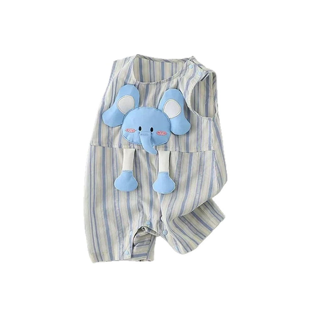 Baby onesie full moon summer thin baby summer sleeveless super cute cute khaki hundred days outwear crawling suit