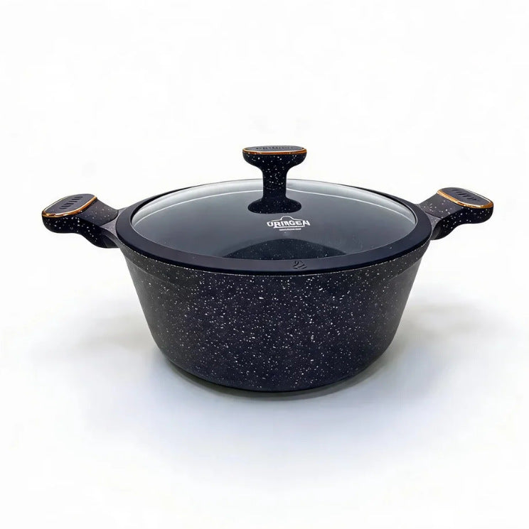 Uakeen hot-selling export pot suitkitchenwar5-piece set 5pcs medical stone double-layer bottom pot
