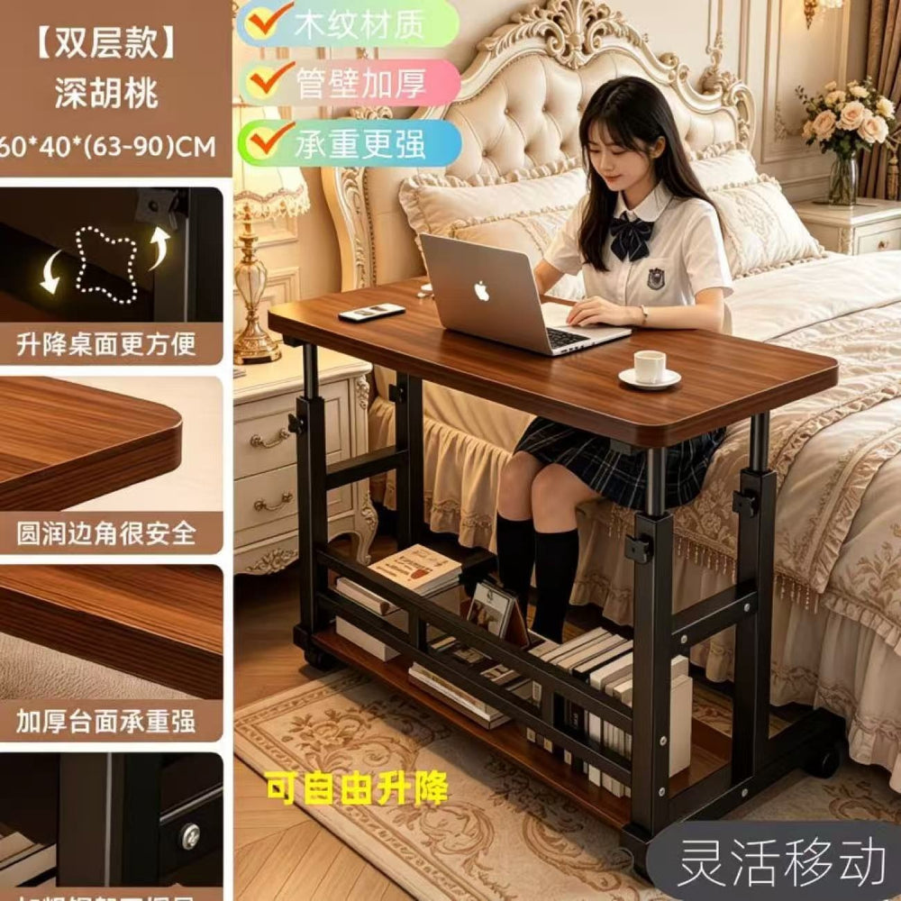 Bedside table movablelift computer desk bedroom for home simple student writing desk dormitory bedside desk