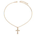 Cross necklace wholesale european and american cross-border jewelry women's stylish diamond-encrusted high-end pendant daily versatile clavicle chain