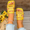 Plus size women's summer sandals & slippers -  new collection: square toe beach sandals, versatile flat espadrilles