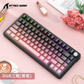 Attack shark x85 mechanical keyboard - rgb tri-mode wireless bluetooth hot-swappable side-printed gaming customizable backlit keyboard