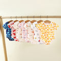 Baby romper spring autum triangle crawling short-sleeved male and female baby cotton 0-1 year old jumpsuit girl butt wrap