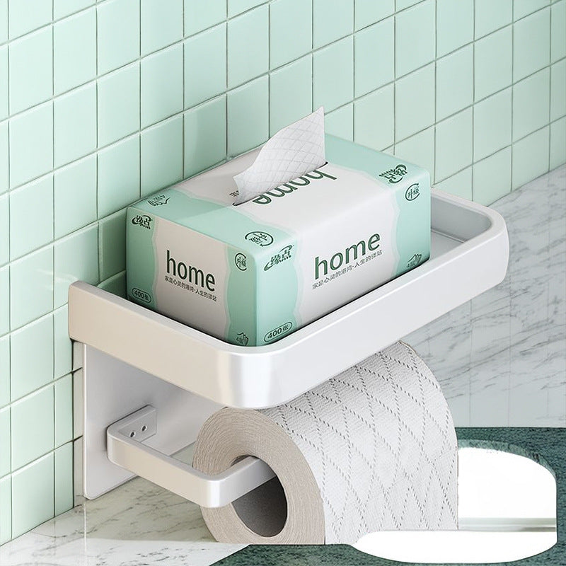Gun gray bathroom tissue box punch-free wall-mounted toilet tissue box toilet paper storage rack bathroom roll paper rack