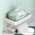 Gun gray bathroom tissue box punch-free wall-mounted toilet tissue box toilet paper storage rack bathroom roll paper rack