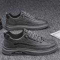 Spring men's shoes 2026 new men's sports casual leather shoes student board shoes black autumn and winter chef labor protection shoes men