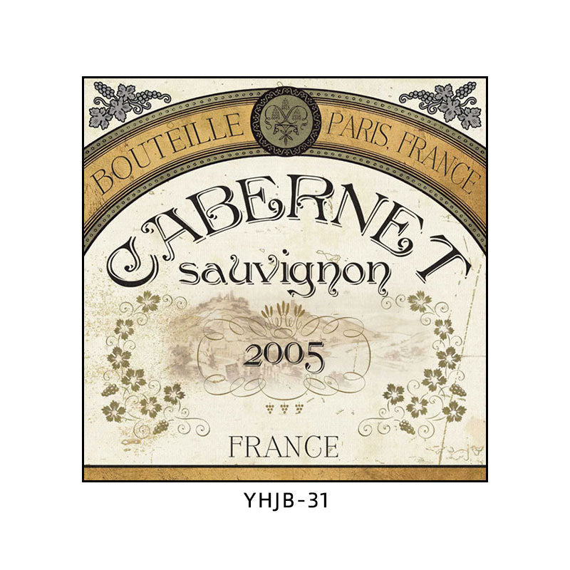 American bar decorative painting retro industrial style creative KTV box red wine glass hanging painting nostalgic wine mural