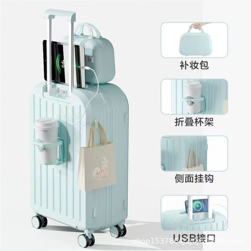 Multifunctional suitcase trolley case Korean version universal wheel mother case girls high value password zipper case men boarding