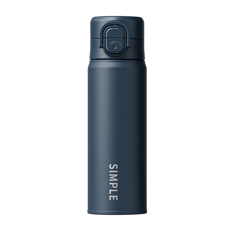 Business men's thermos cup 316 stainless steel high-value double drinking mouth car portable water cup high-end travel cup