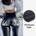 Printed colorful leather pants for women -  hot-selling export style - high-waisted leather leggings - four-way stretch, butt-lifting pencil pants