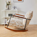 Ink painting retro rocking chair for home single bedroom living room balcony lazy sofa casual lounge chair casualaccessible luxury style