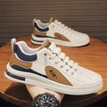 Men's spring breathable 2026 new versatile athletic casual flat white sneakers - trendy work shoes for men