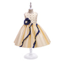 Export children's clothing satin kids dress princess dress girl's first birthday flower girl dress baby dress