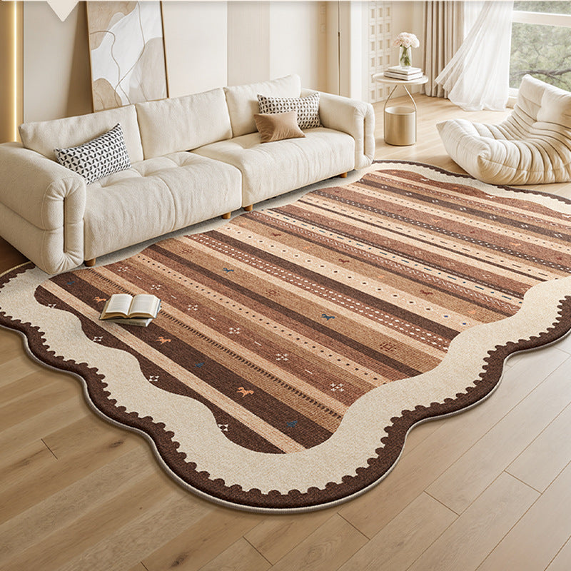 Retro dopamine carpet living room new arrival special-shaped medieval style stain-resistant and easy-care sofa bedroom floor mat non-slip