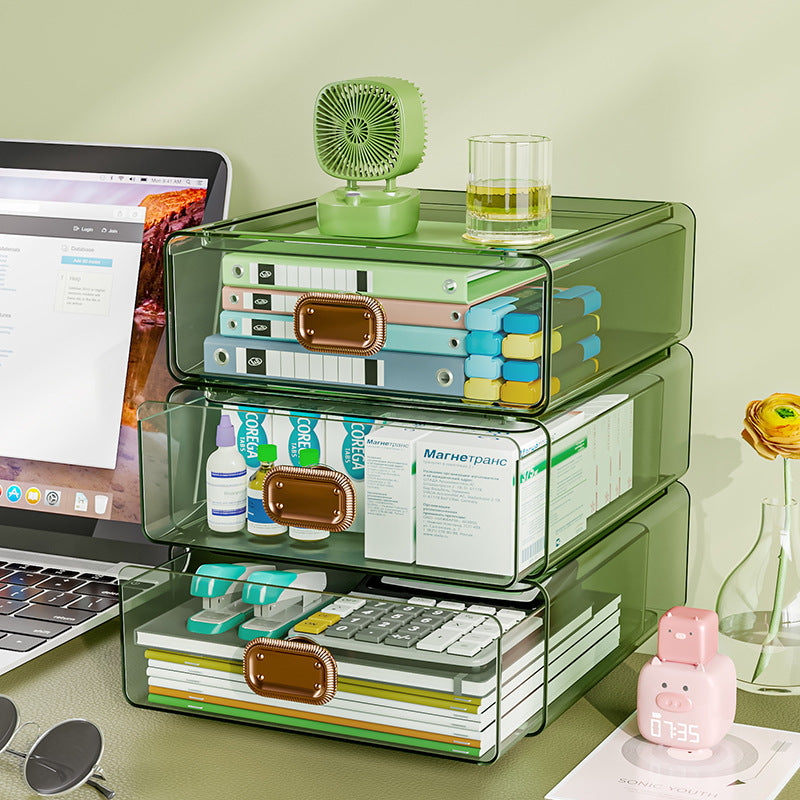 Desktop Storage Box Drawer Office Student Key Dresser Sundries Cosmetics Shelf Station Artifact