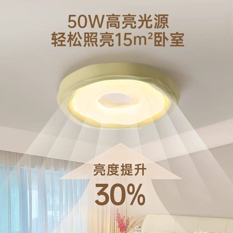 Full Spectrum Ceiling Light Cookies Master Bedroom Ceiling Light Eye Protection Nordic Modern Simple Cream Wind Children's Room Lighting