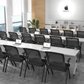 Institutional education foldable chair with backrest, office conference chair, training chair with writing board, office staff chair