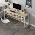 Desk, simple dining table, office desk, home double-layer desk, study desk, writing desk, minimalist computer desk, training table