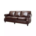 American style first-layer cowhide sofa small apartment leather living room furniture single three-seater retro123 combination complete