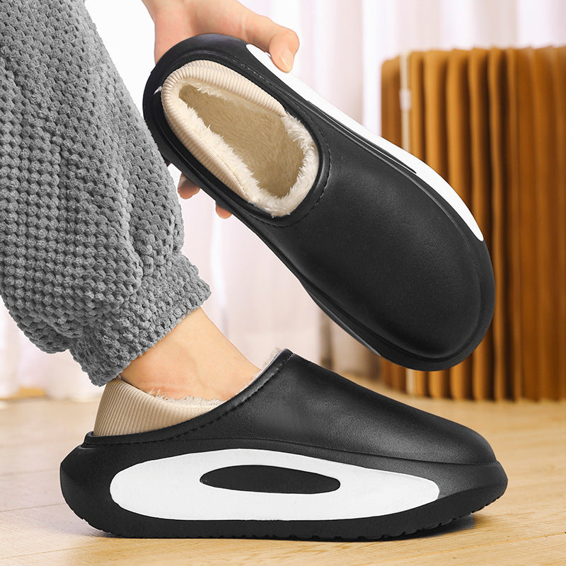 Winter new children's EVA cotton shoes parent-child velvet thickened couple cotton drag home leisure men's and women's cotton shoes wholesale