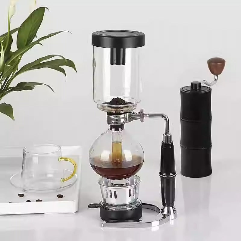 Siphon coffee maker set - glass coffee pot with filter - home coffee brewing kit - pour over coffee maker - coffee extraction pot