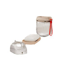 Transparent light luxury premium soap dish - travel-friendly mini soap box with airtight lid and drainage